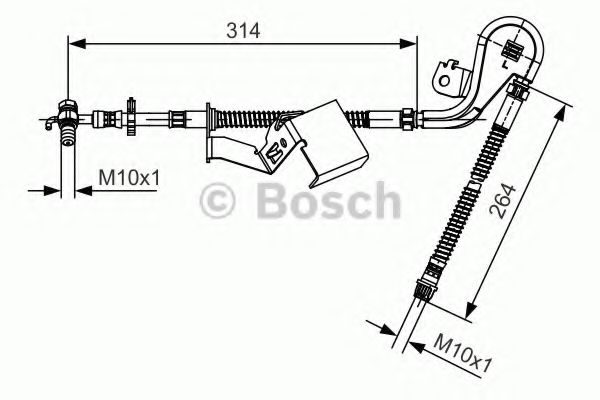 Тормозной шланг BOSCH 1 987 481 470