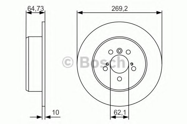 Тормозной диск BOSCH 0 986 479 R00