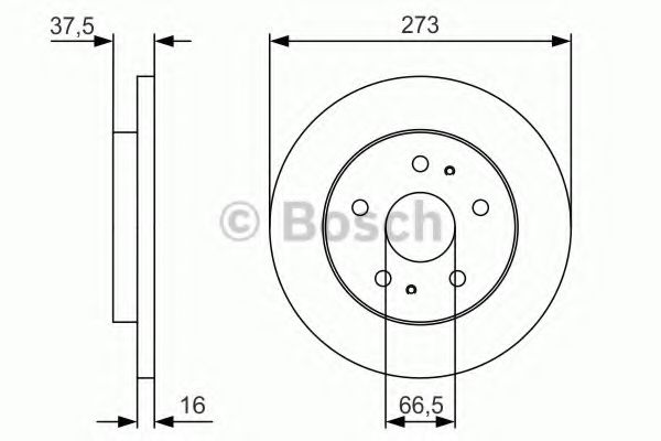 Тормозной диск BOSCH 0 986 479 R02