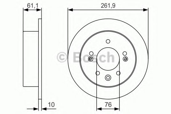 Тормозной диск BOSCH 0 986 479 R09