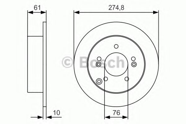 Тормозной диск BOSCH 0 986 479 R10