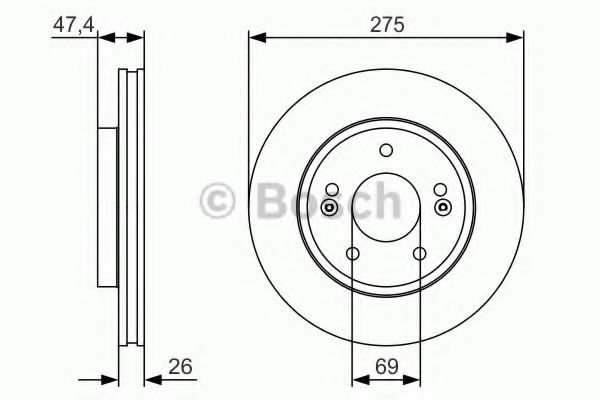 Тормозной диск BOSCH 0 986 479 R26