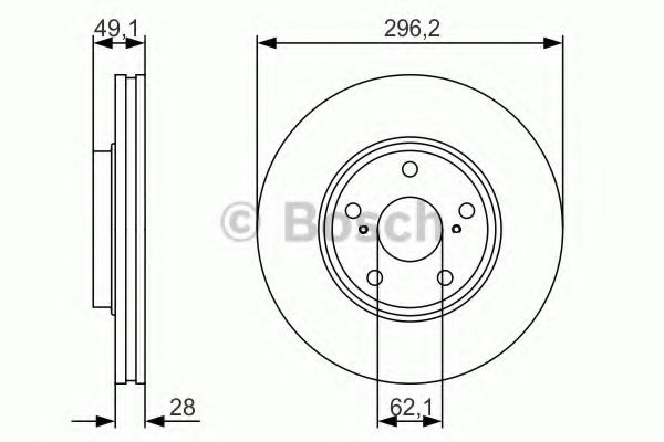 Гальмівний диск BOSCH 0 986 479 R28