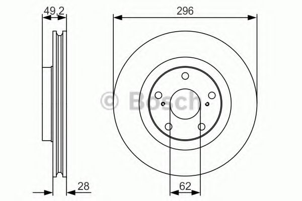 Тормозной диск BOSCH 0 986 479 R33
