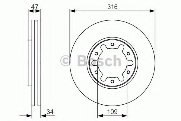Гальмівний диск BOSCH 0 986 479 R38