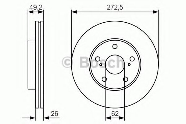 Гальмівний диск BOSCH 0 986 479 R45