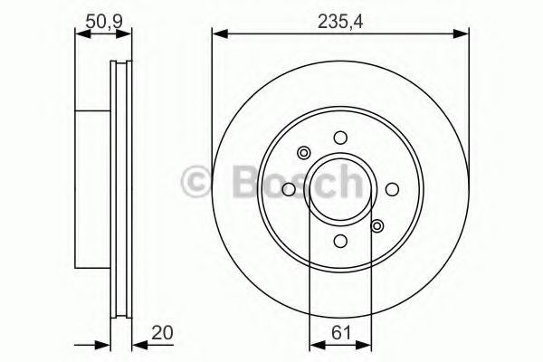 Тормозной диск BOSCH 0 986 479 R52