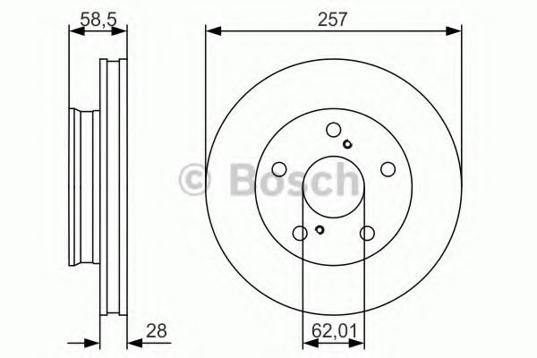 Тормозной диск BOSCH 0 986 479 R53
