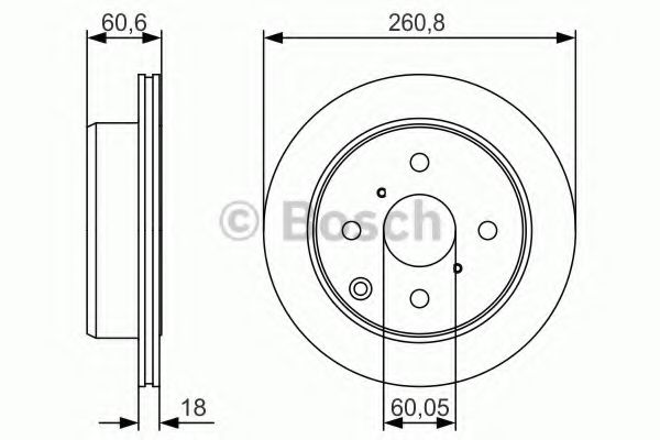 Гальмівний диск BOSCH 0 986 479 R55