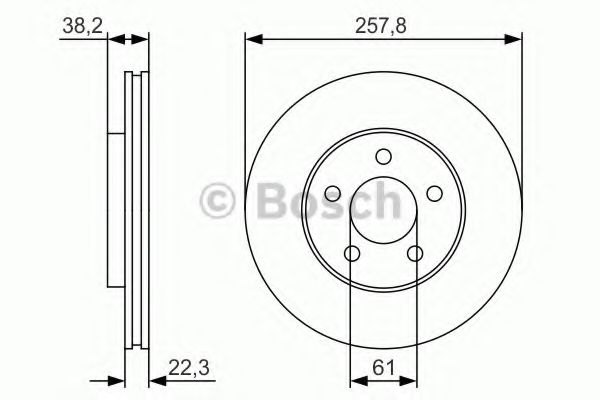 Тормозной диск BOSCH 0 986 479 R56