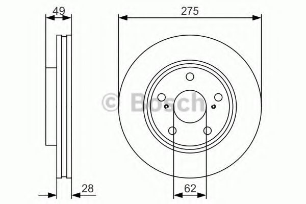 Тормозной диск BOSCH 0 986 479 R58