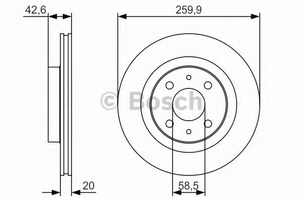 Тормозной диск BOSCH 0 986 479 R74