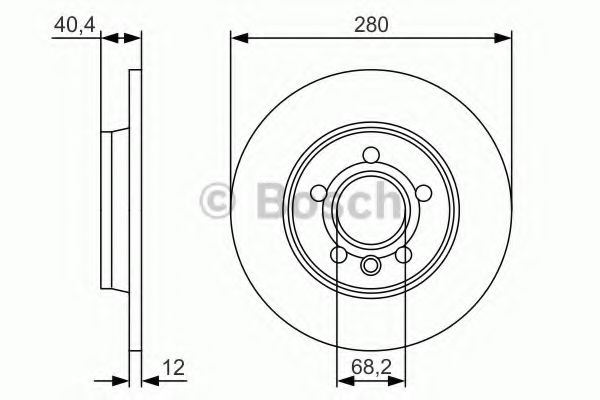 Тормозной диск BOSCH 0 986 479 R91