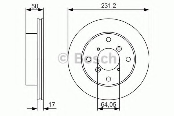 Тормозной диск BOSCH 0 986 479 R96