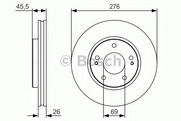 Тормозной диск BOSCH 0 986 479 S00