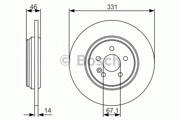 Гальмівний диск BOSCH 0 986 479 S12