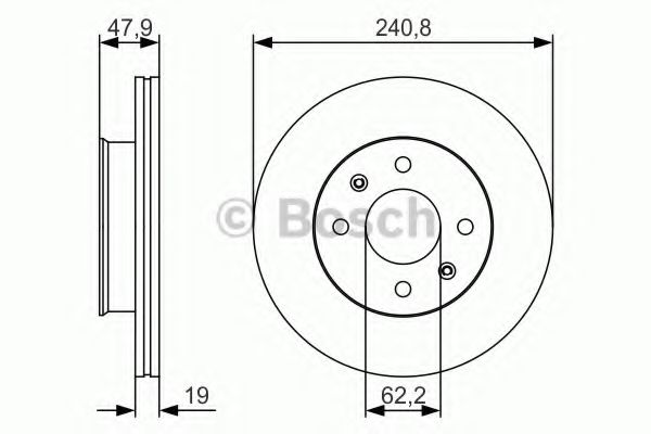 Гальмівний диск BOSCH 0 986 479 S18
