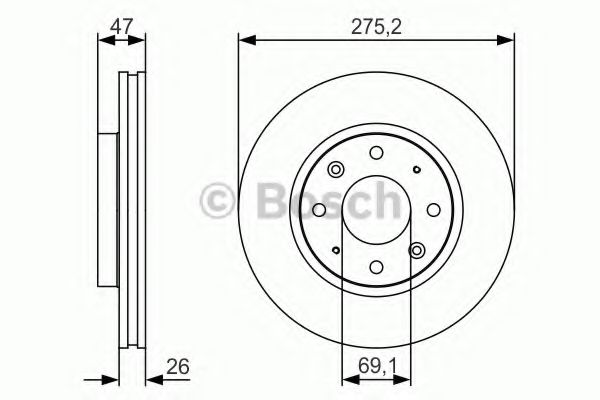 Тормозной диск BOSCH 0 986 479 S28