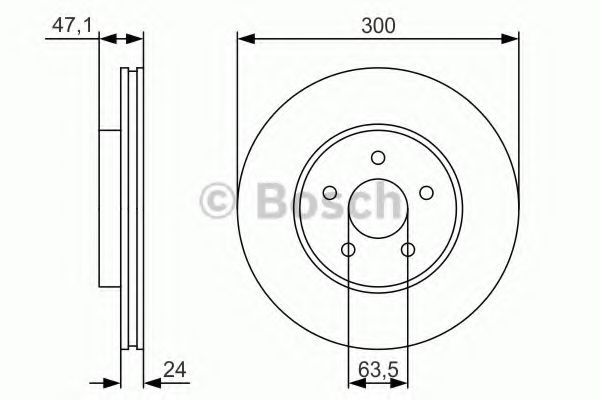 Гальмівний диск BOSCH 0 986 479 S48