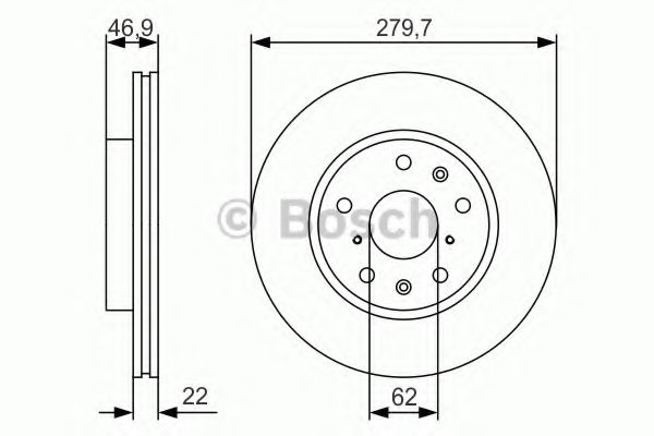 Гальмівний диск BOSCH 0 986 479 S58