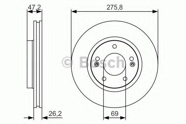 Тормозной диск BOSCH 0 986 479 S81