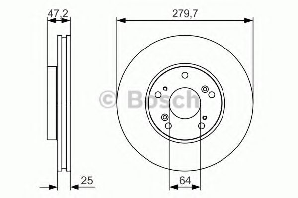 Тормозной диск BOSCH 0 986 479 S82