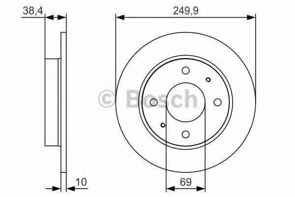 Тормозной диск BOSCH 0 986 479 S84