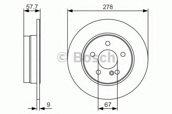 Гальмівний диск BOSCH 0 986 479 S96