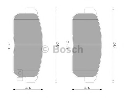 Тормозные колодки BOSCH 0 986 AB2 262