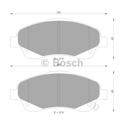 Тормозные колодки BOSCH 0 986 AB2 266