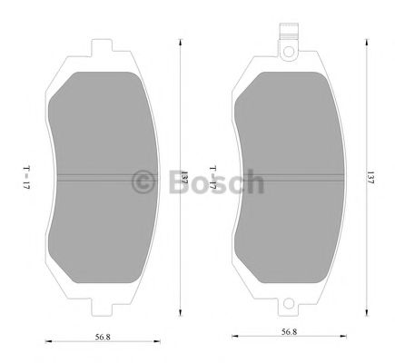 Тормозные колодки BOSCH 0 986 AB2 288