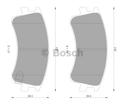 Тормозные колодки BOSCH 0 986 AB2 296
