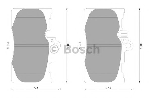 Тормозные колодки BOSCH 0 986 AB2 297