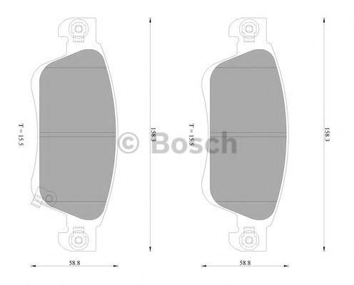 Тормозные колодки BOSCH 0 986 AB2 300