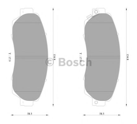 Тормозные колодки BOSCH 0 986 AB2 374