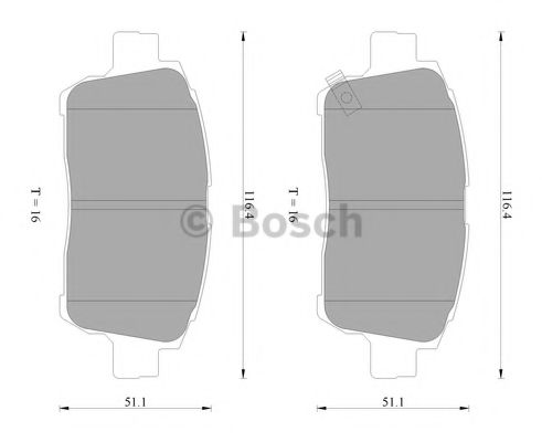 Тормозные колодки BOSCH 0 986 AB2 382