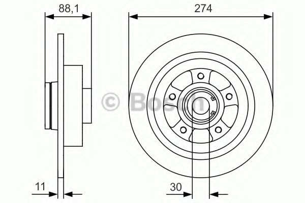 Гальмівний диск BOSCH 0 986 479 009