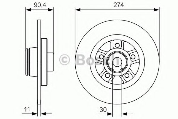 Тормозной диск BOSCH 0 986 479 015
