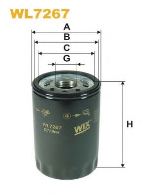 Масляный фильтр WIX FILTERS WL7267