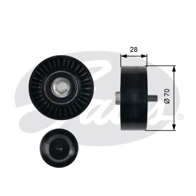 Направляющий / паразитный ролик  поликлинового ремня GATES T36430