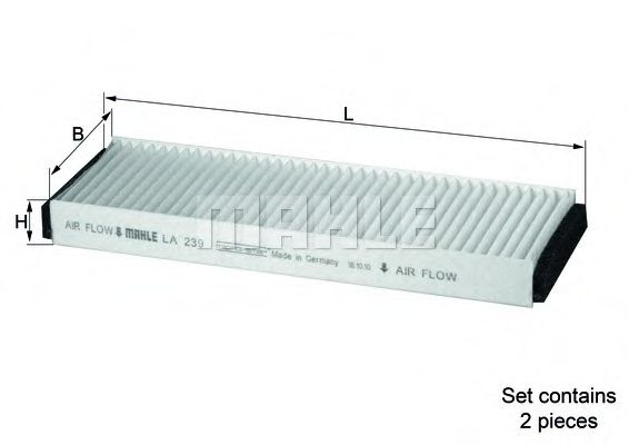 Фильтр салона KNECHT LA 239/S