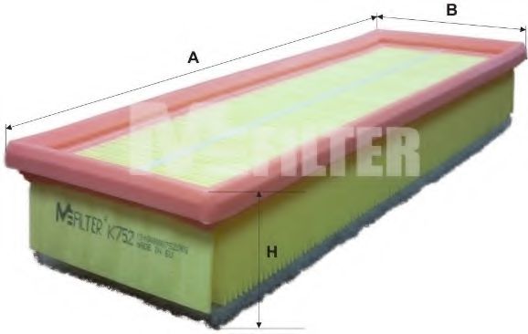Повітряний фільтр MFILTER K 752
