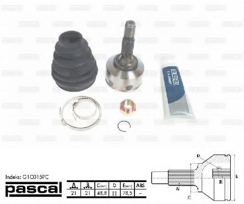 Комплект ШРУСов PASCAL G1C015PC