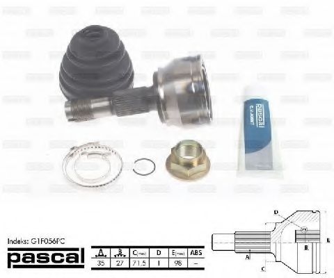 Комплект ШРУСов PASCAL G1F056PC