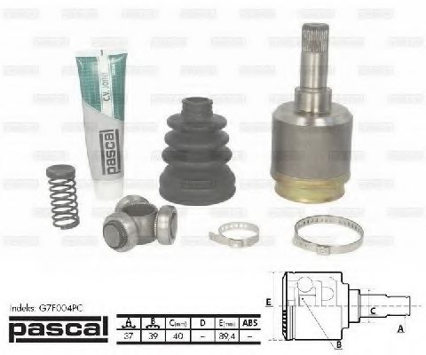 Комплект ШРУСов PASCAL G7F004PC