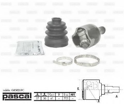 Комплект ШРУСов PASCAL G85026PC