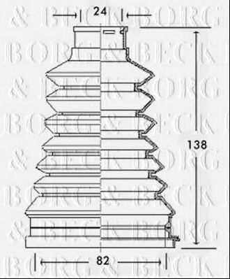 Пыльник ШРУСА BORG & BECK BCB2226