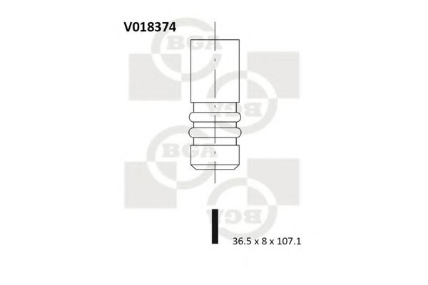 Впускной клапан BGA V018374