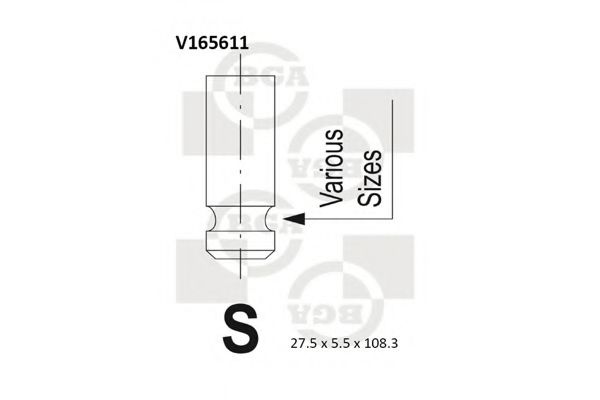 Випускний клапан BGA V165611