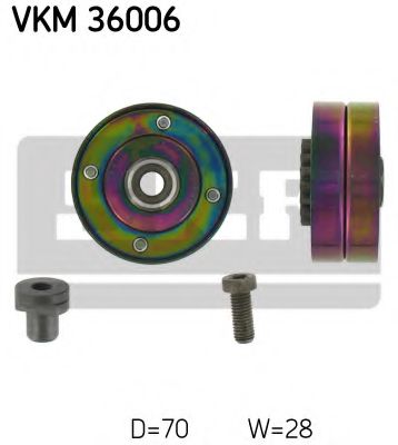Направляющий / паразитный ролик  поликлинового ремня SKF VKM 36006